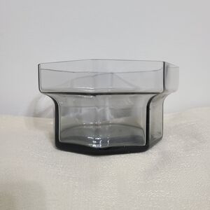 Vintage Wedgwood Brutus Octagonal Midnight Glass Bowl Lead Crystal Frank Thrower